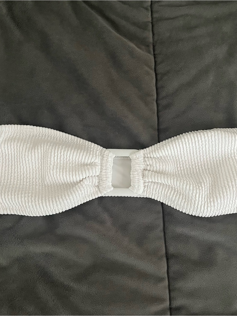 Aerie | White Textured Bikini Top
